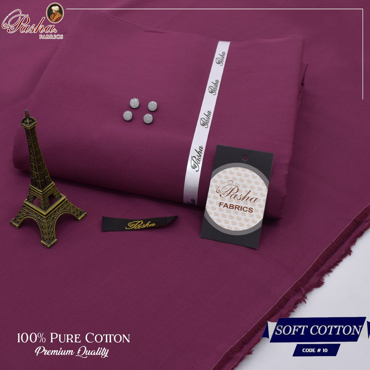 Pasha soft cotton suit for men in magenda purple
