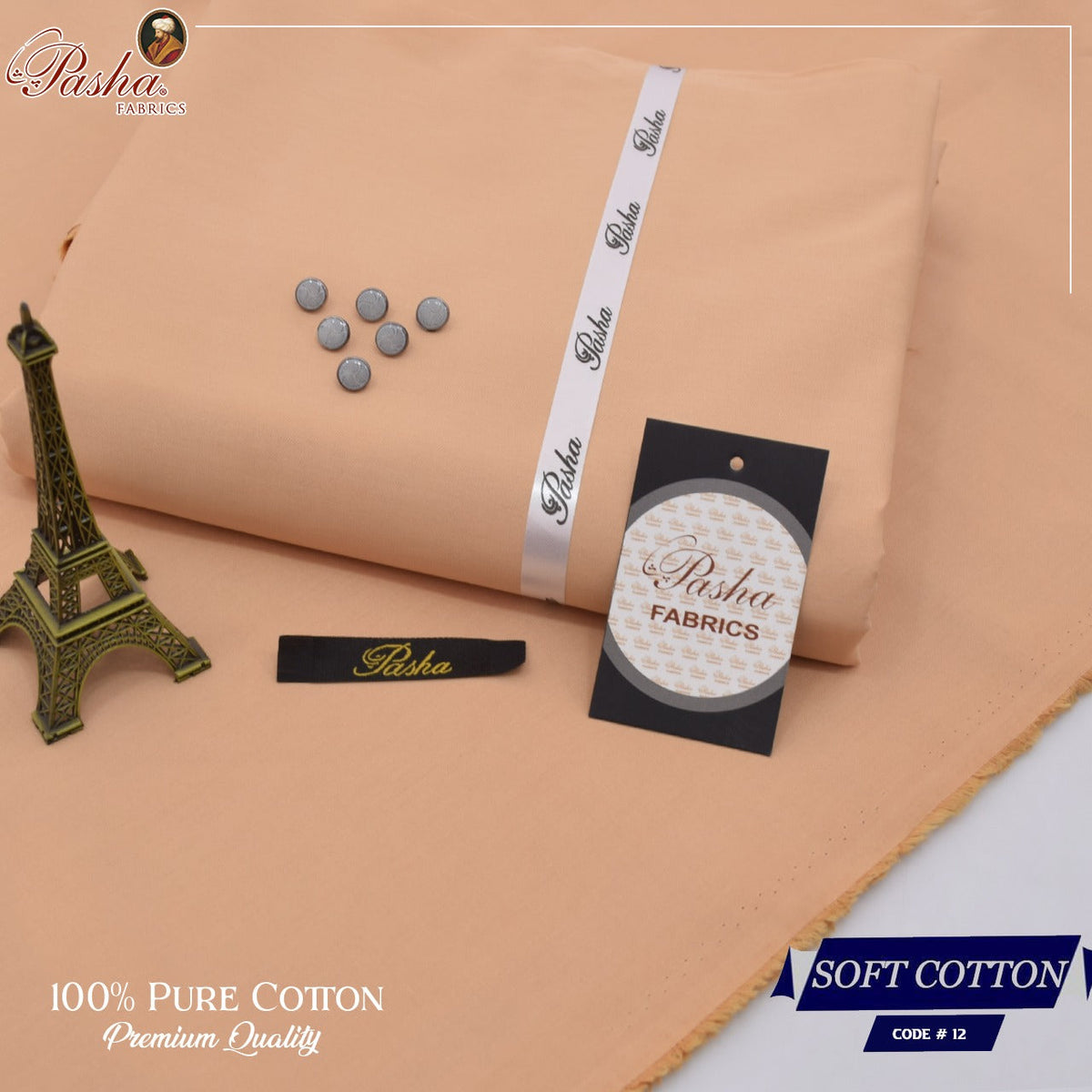 Pasha soft cotton suit for men in peach pink