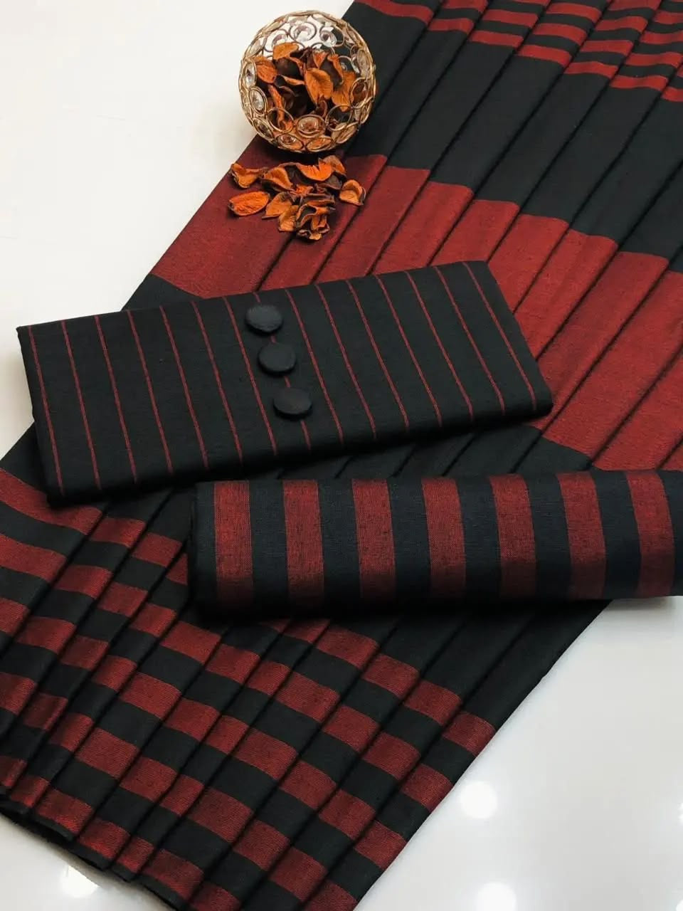 3pc Multani Susi Suit (Red Black)