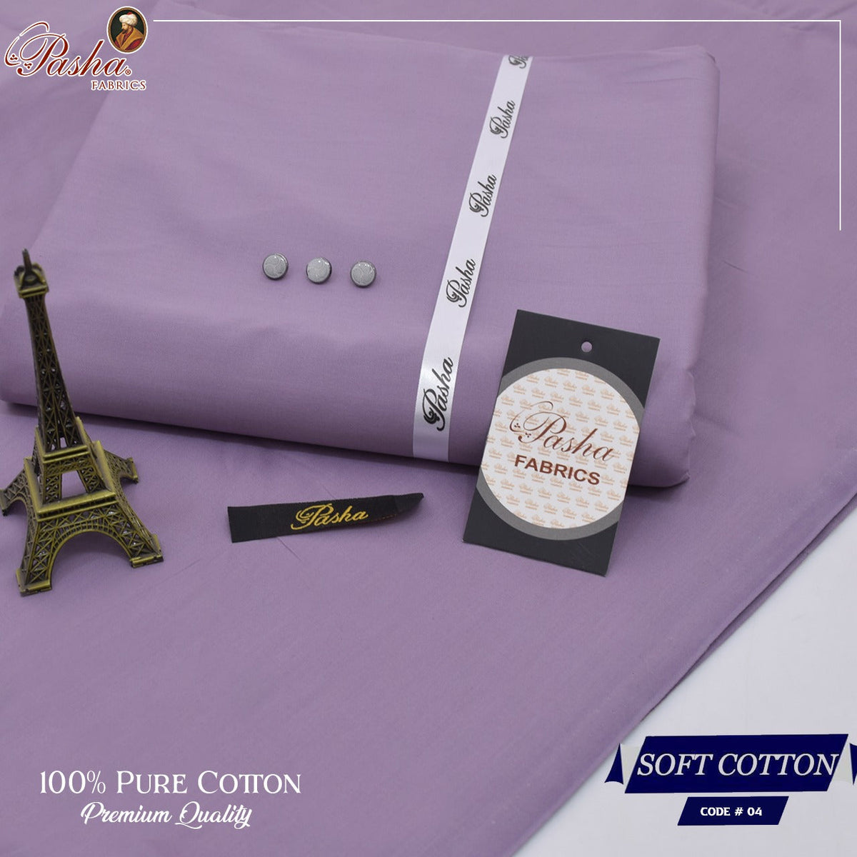 Pasha soft cotton suit for men in light purple