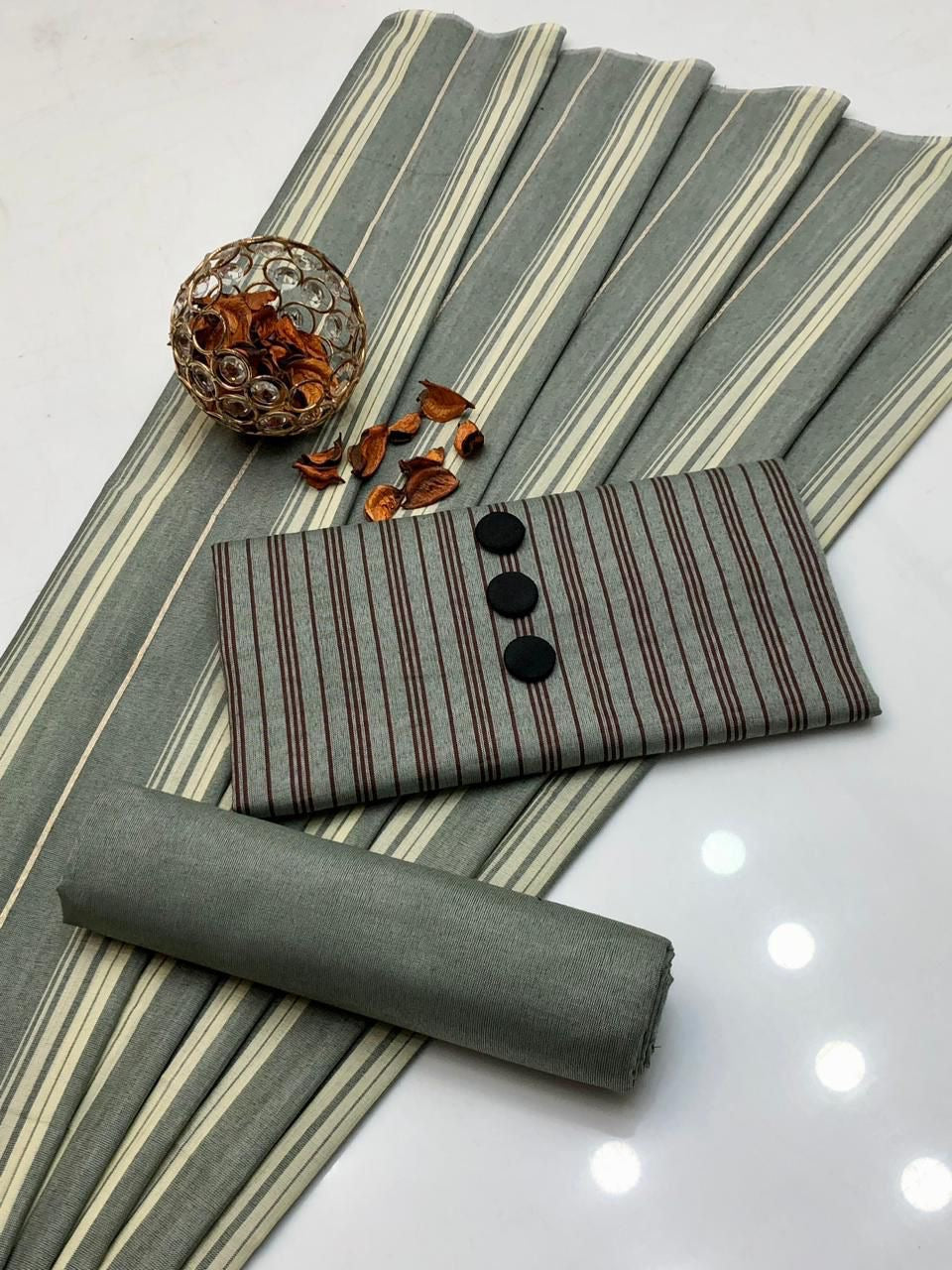 3pc Multani Susi Suit (Grey)