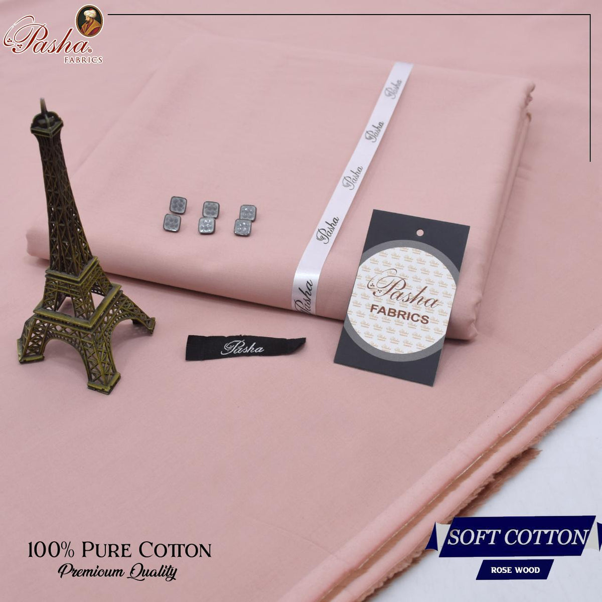 Pasha soft cotton suit for men in rose wood