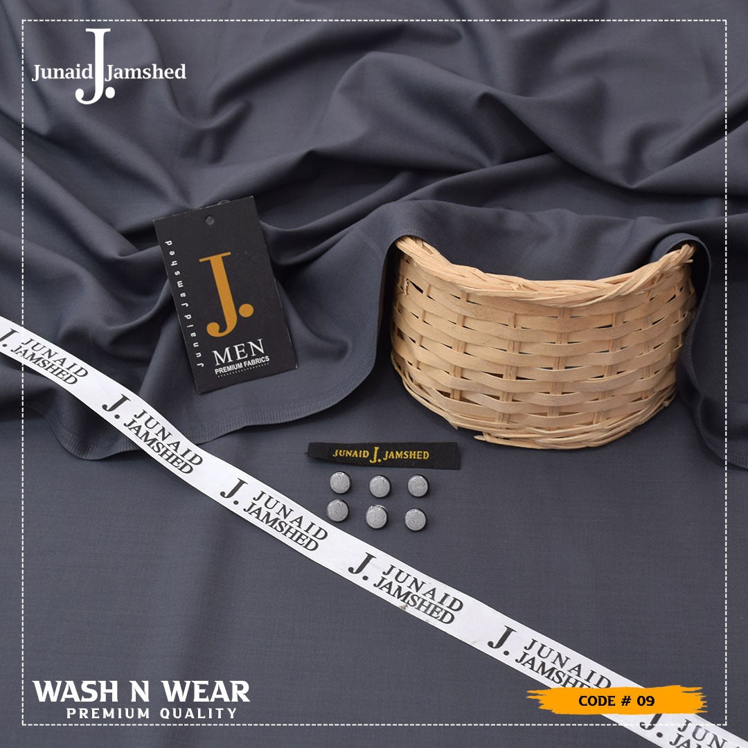 j. wash and wear suit in charcoal gray